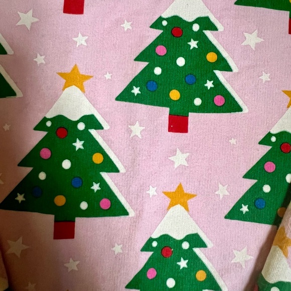 Girls Pink Christmas Tree Sweatshirt - Picture 2 of 5